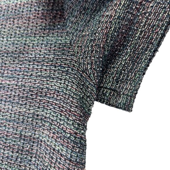 Metallic Tweed Fringe Pocket Mini Dress 10 T - Picture 11 of 16